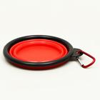 Миска силиконовая, складная, 250 мл, 11 см, красная - Фото 6