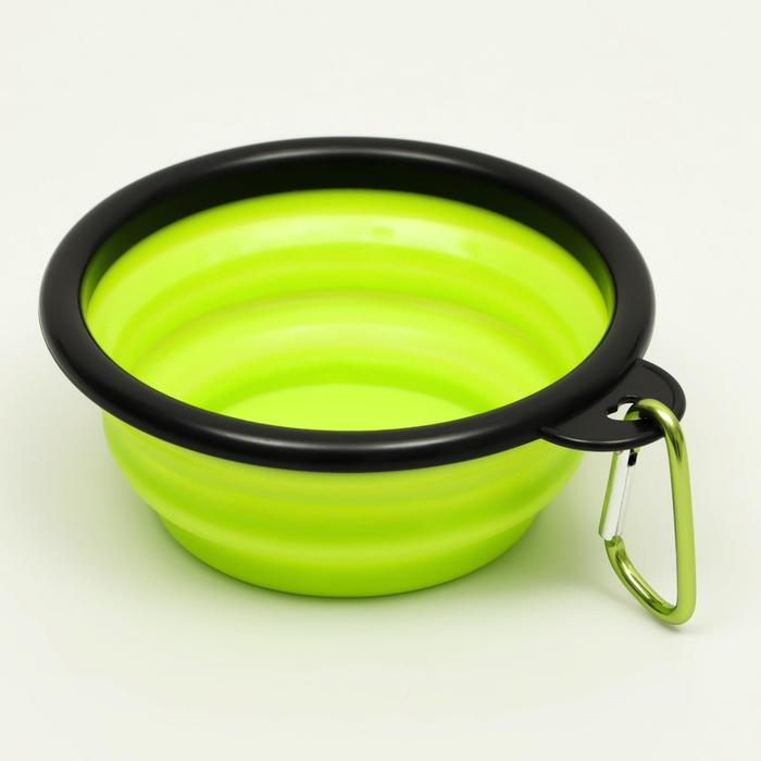 Миска складная, зелёная, 250 мл, 11 см - Фото 1