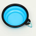 Миска силиконовая, складная, 250 мл, 11 см, синяя - Фото 2