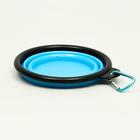 Миска силиконовая, складная, 250 мл, 11 см, синяя - Фото 6