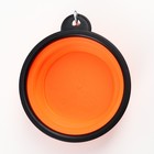 Миска силиконовая, складная, 350 мл, 13 см, оранжевая - Фото 2