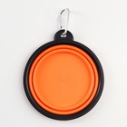 Миска силиконовая, складная, 350 мл, 13 см, оранжевая - Фото 3