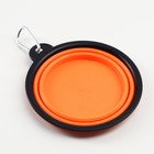 Миска силиконовая, складная, 350 мл, 13 см, оранжевая - Фото 4