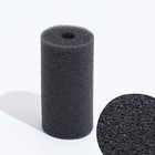 Губка круглая № 1, мелкопористая, 5×5×10 см, серая - Фото 1