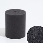 Губка круглая № 3, мелкопористая, 8×8×10 см, серая - Фото 1