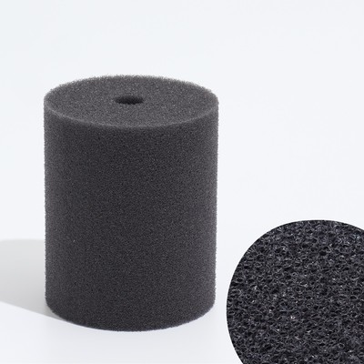 Губка круглая № 3, мелкопористая, 8×8×10 см, серая