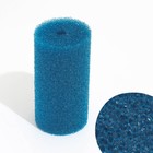 Губка круглая № 4, крупнопористая, 8×8×16 см, синяя - Фото 1