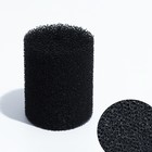 Губка круглая № 3, среднепористая 30 PPI, 8×8×10 см, черная - Фото 1