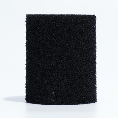 Губка круглая № 3, среднепористая 30 PPI, 8×8×10 см, черная