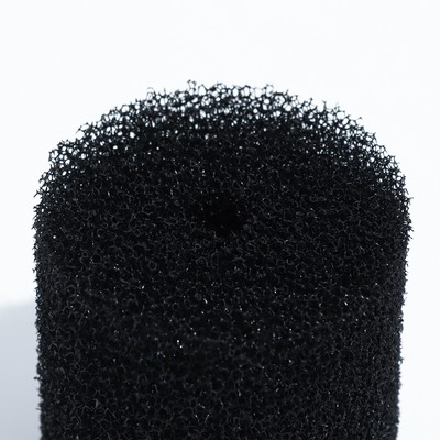 Губка круглая № 3, среднепористая 30 PPI, 8×8×10 см, черная