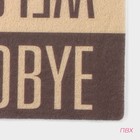 Коврик придверный грязезащитный Доляна «Здравствуйте. До свидания», 50×80 см - фото 87665
