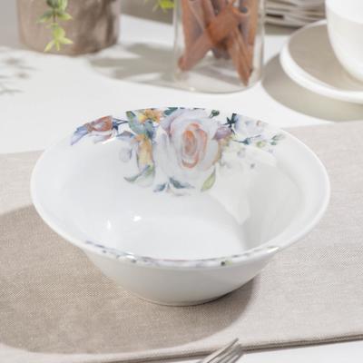 Тарелка Добрушский завод «Верона», 550 мл, d=17 см, фарфор, белая