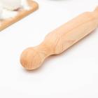 Скалка деревянная, 30×4 см, фигурные ручки 6947314