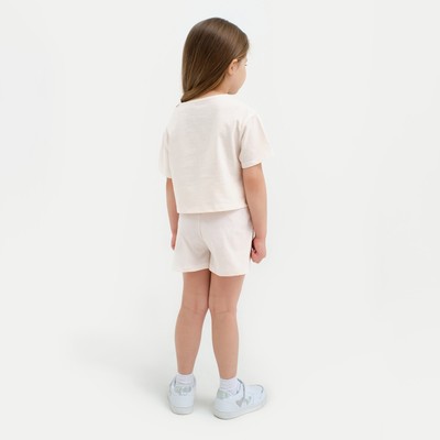 Шорты для девочки с рюшей KAFTAN Unicorn, бежевые, размер 30 (98-104 см)