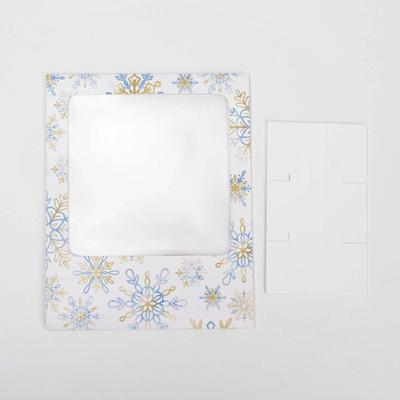 Коробка под 9 конфет с ячейками «Новогодняя» 14.5×14.5×3.5 см