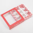 Коробка под 9 конфет с ячейками «Сладкий подарок» 14,5 х 14,5 х 3,5 см, Новый год - Фото 3