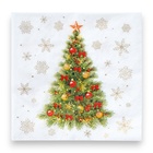 Новогодние салфетки бумажные Лилия «Нарядная ель», 2 слоя, 33х33 см, 20 шт - Фото 2