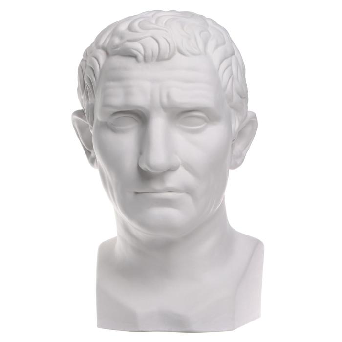 Гипсовая фигура известные люди Голова Августа, 26 х 28 х 48 см - Фото 1