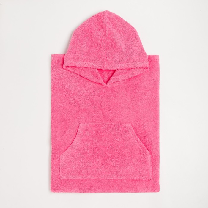 Полотенце-пончо с карманом Крошка Я, цвет розовый, размер 24-32, 100 % хлопок, 320 г/м2 - фото 1883732214
