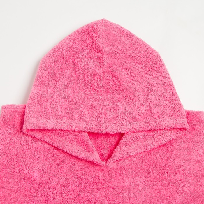Полотенце-пончо с карманом Крошка Я, цвет розовый, размер 24-32, 100 % хлопок, 320 г/м2 - фото 1883732215