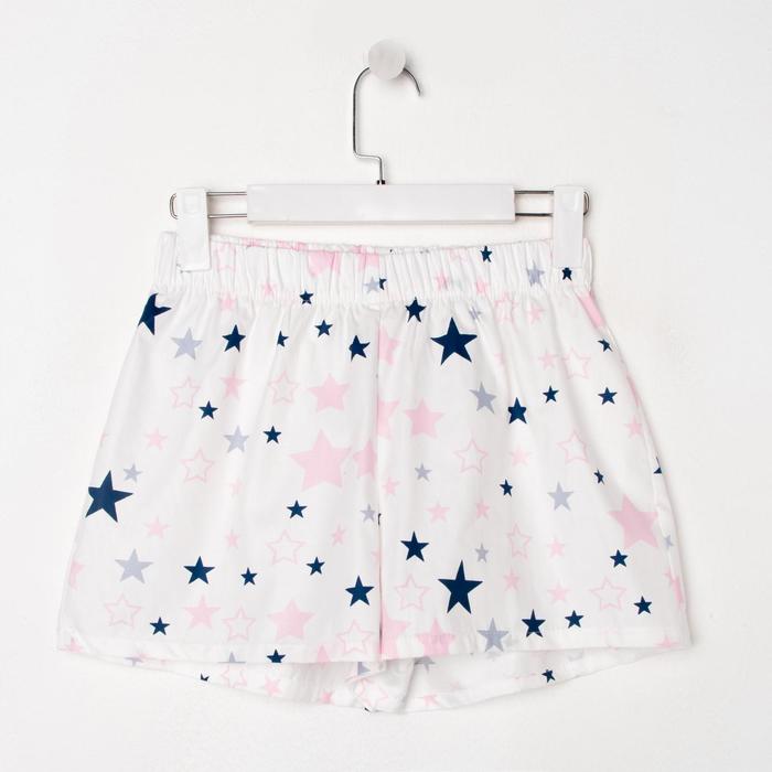 Шорты женские KAFTAN Pink stars, размер 40-42, белые
