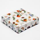 Коробочка для печенья "Новогодние чудеса", 12 х 12 х 3 см (комплект 10 шт) - фото 21335501