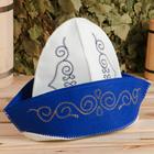 Шапка для бани и сауны, с вышивкой «Казахстанский колпак», полиэфир 70%, шерсть 30%, «Добропаровъ» - Фото 1