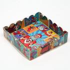 Коробочка для печенья "Pop-art новогодние супергерои", 12 х 12 х 3 см - фото 9353323