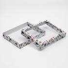 Коробка сборная крышка - дно с окном, «Рождественский вечер», 26×21×4 см - Фото 2