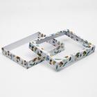 Коробка сборная крышка-дно с окном, "Новогоднее настроение", 26 х 21 х 4 см (комплект 5 шт) - фото 28133117