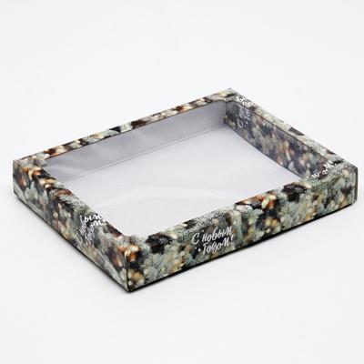 Коробка сборная крышка-дно с окном, "Сказочный миг", 26 х 21 х 4 см.