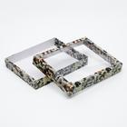 Коробка сборная крышка-дно с окном, "Сказочный миг", 26 х 21 х 4 см. - Фото 2