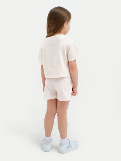 Шорты для девочки с рюшей KAFTAN Unicorn, бежевые, размер 28 (86-92 см)