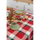 Скатерть «Этель» Christmas cell, 130×130 см, красная - Фото 6