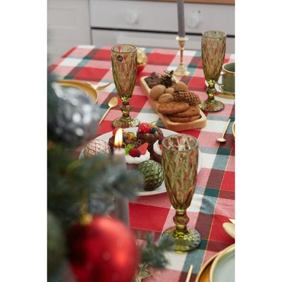 Скатерть «Этель» Christmas cell, 130×130 см, красная