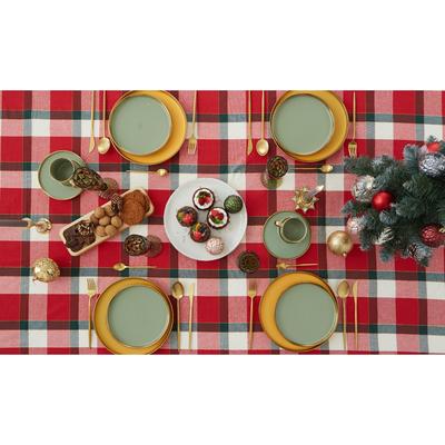 Скатерть «Этель» Christmas cell, 130×130 см, красная