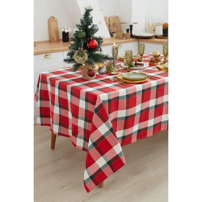 Скатерть «Этель» Christmas cell, 130×130 см, красная