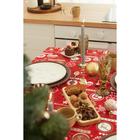 Скатерть «Этель. Reindeer», 130×130 см, красная  (артикул 5084327)  большой выбор товаров оптом и в розницу по низким ценам с доставкой