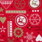 Скатерть «Этель. Reindeer», d=180 см, красная  (артикул 5084331)  большой выбор товаров оптом и в розницу по низким ценам с доставкой