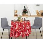 Скатерть «Этель. Reindeer», d=180 см, красная  (артикул 5084331)  большой выбор товаров оптом и в розницу по низким ценам с доставкой