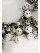 Ёлочные игрушки «Северный олень», шары новогодние, пластик, набор d=6 см, 6 шт., серебро - Фото 3