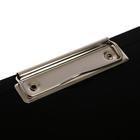 Папка-планшет с зажимом А4, 2 мм, Calligrata прочная, картон/бумвинил, черная (клипборд с крышкой) - Фото 3