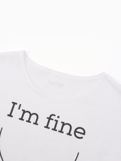 Пижама женская (футболка, шорты) KAFTAN I'm fine, размер 48-50