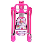 Снегокат Twiny 2+ с единорогом, со спинкой, с родительской ручкой, розовый, TW2-M/EP Nika Kids - Фото 7