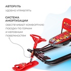 Снегокат «Тимка спорт 4-1 Граффити», ТС4-1/GR, со спинкой и ремнём безопасности - Фото 4