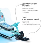 Снегокат с колёсами «Тимка спорт 6 Динозавр», ТС6/Д, с родительской ручкой, со спинкой и ремнём безопасности, цвет голубой - Фото 3