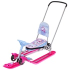 Снегокат с колёсами «Тимка спорт 6» Единорог, со спинкой, с родительской ручкой, голубой, розовый, ТС6-М/ЕР Nika Kids - Фото 8