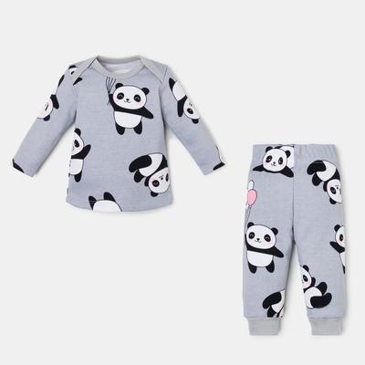 Комплект: джемпер, брюки «Крошка Я. Панда», рост 80-86 см