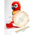 Игрушка детская барабан «Попугай» - фото 9539630