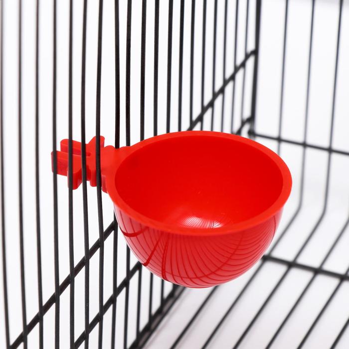 Миска для грызунов и птиц, 30 мл, красная - Фото 1